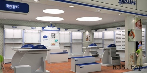 最新童装店双门头装修效果图,童装店怎么装修才有顾客