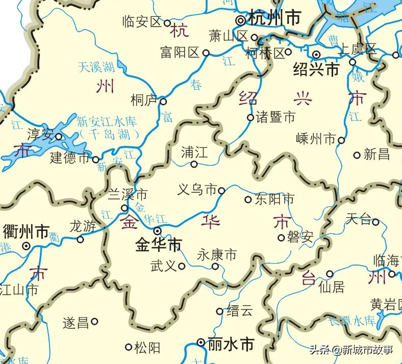 浙江省区划调整金华市,金华市行政区划图最新版