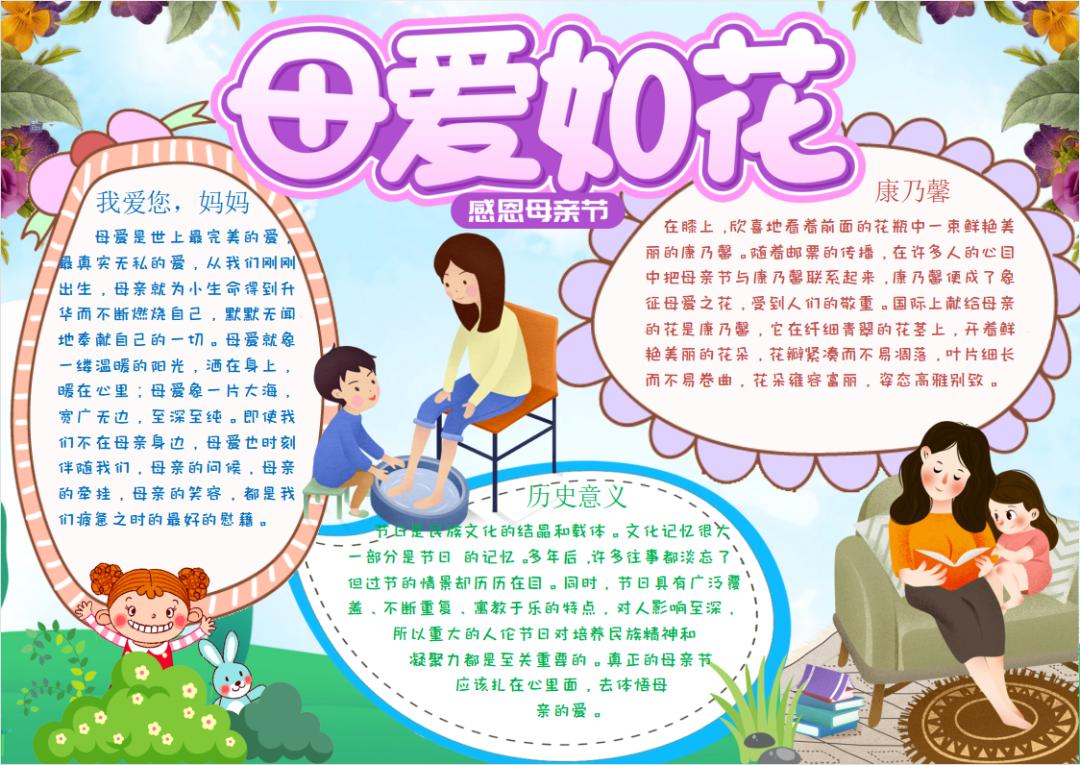 母亲节手抄报素材小图案,母亲节的手抄报怎么画最简单图解
