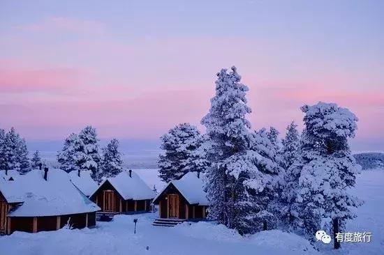 芬兰极光玻璃屋高清大图,芬兰玻璃屋极光横屏