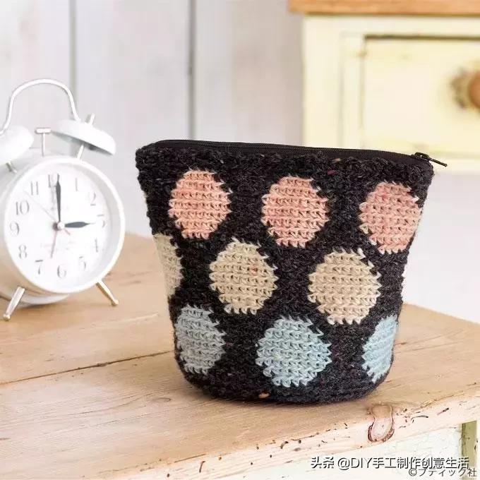 钩漂亮钩针收纳袋,钩笔袋编织教程