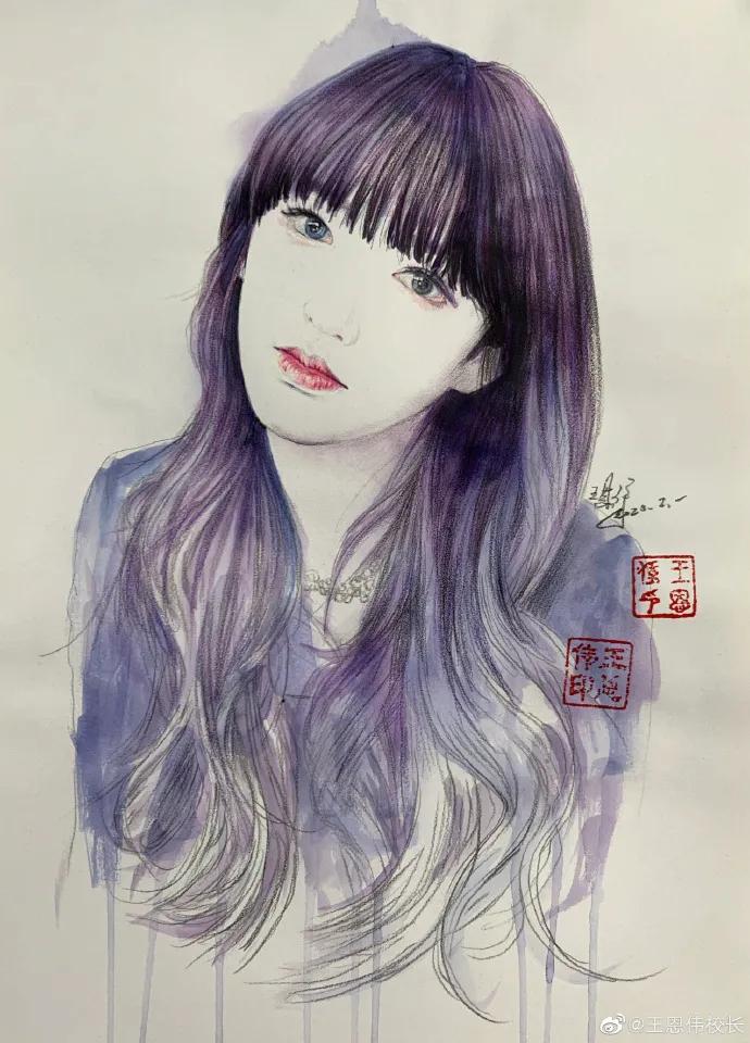 他画遍所有明星，画谁像谁，肖战、热巴、刘亦菲眼神看醉了