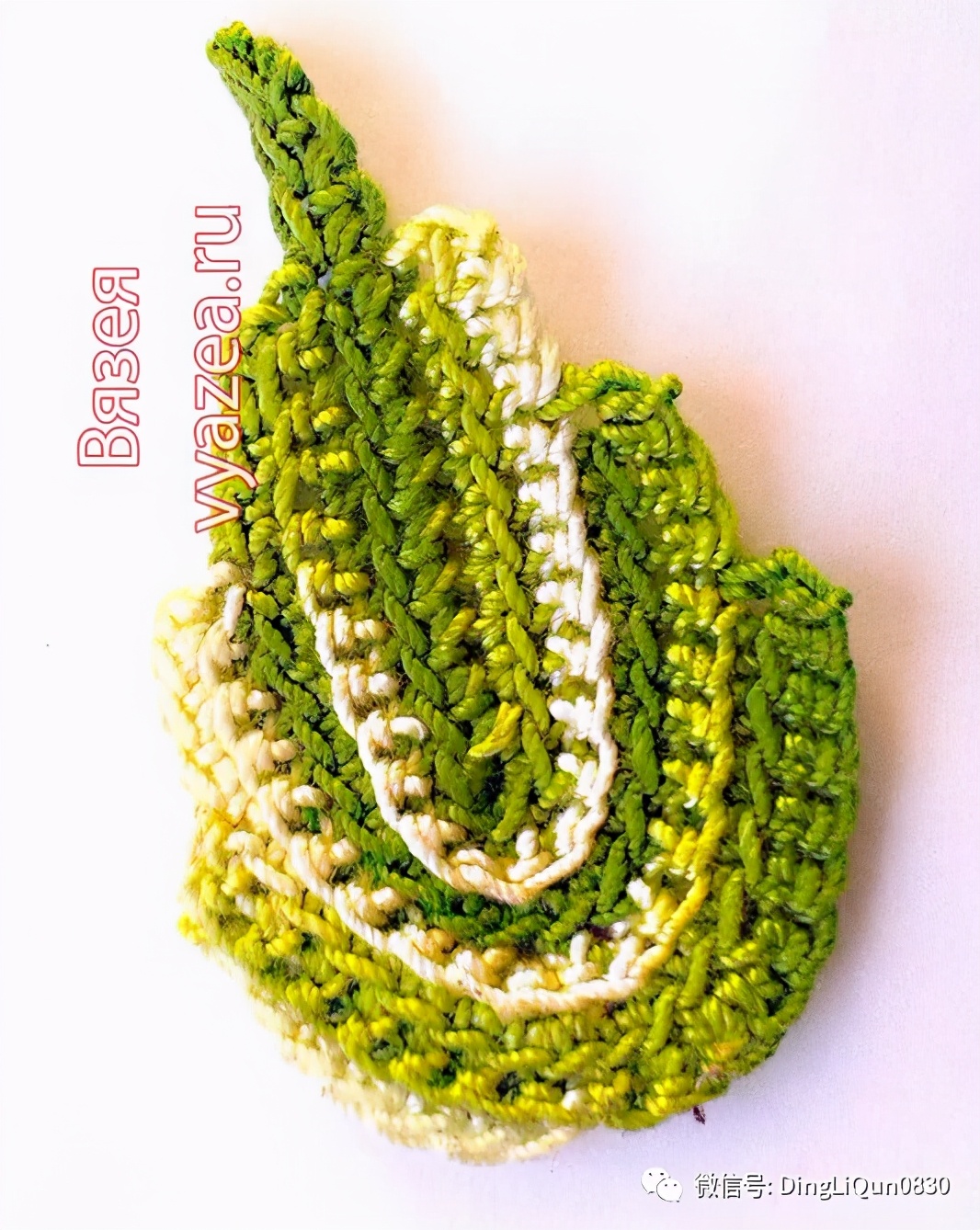 树叶钩针编织大全图解,树枝树叶的编织图解