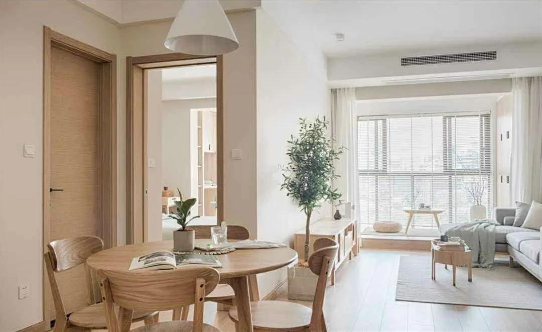 原木风茶室20平方空间装修效果图,100平方小户型原木风带茶室设计