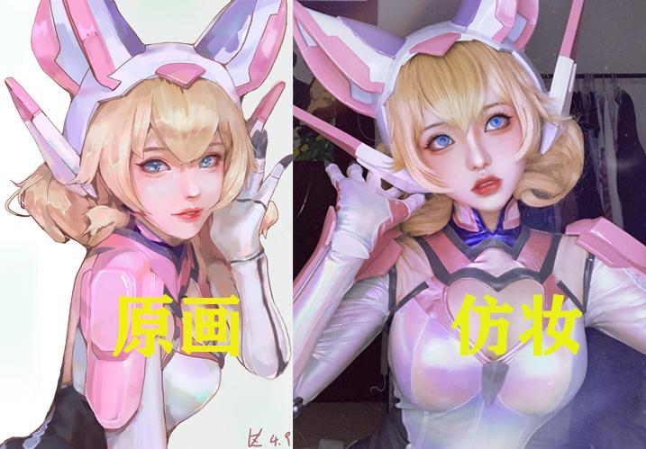 当现实突破了次元壁，想做妲己的主人，真人妹子与等身少女神同框