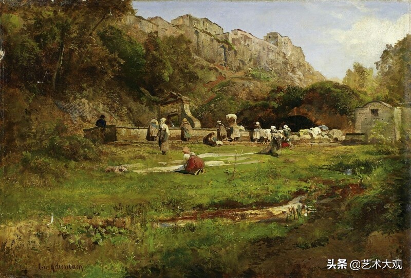 欧洲古典风景油画作品欣赏,德国古典画家风景油画作品