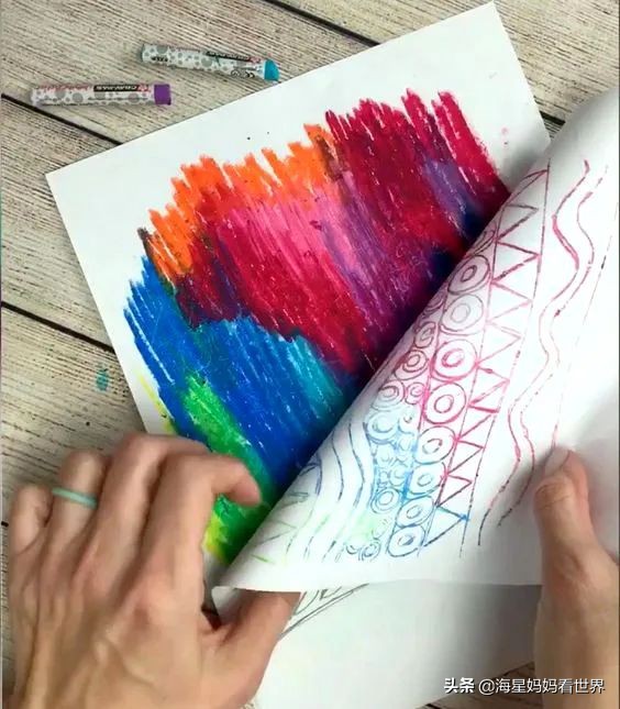 蜡笔油画棒画法,超简单的油画蜡笔素材教程