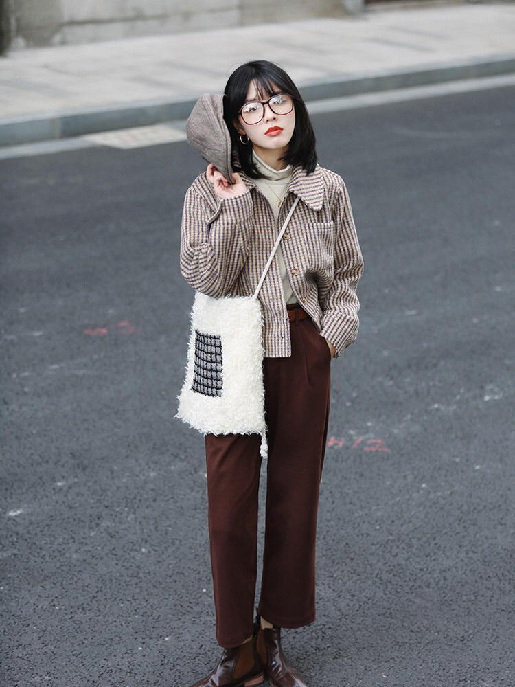 短款毛呢外套冬季穿搭,短毛呢外套显瘦