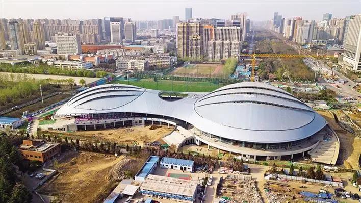 榆林职业技术学院体育馆鸟瞰图,榆林职业技术学院开幕式