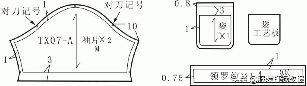 罗纹t恤翻领做法,t恤罗纹领口尺寸