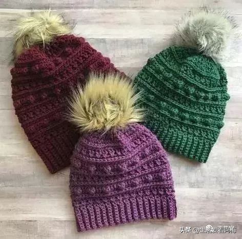 毛线编织有帽沿的冬帽,最新款毛线帽子编织教程日系帽