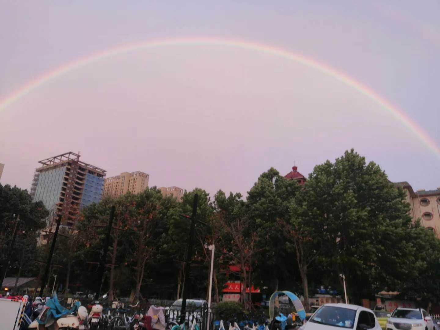 美丽洛城----被雨后彩虹霸屏的洛阳朋友圈