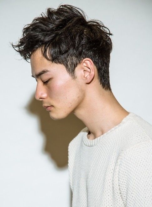 男生卷发造型中短卷,男生卷发造型中长发圆脸