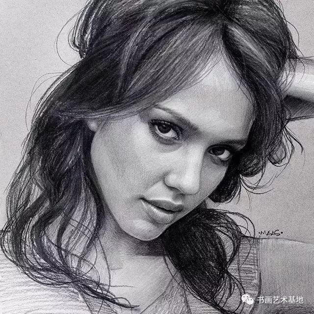 素描人像欧美明星,国外素描逼真的明星肖像