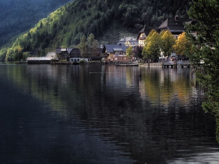 奥地利最美小镇雪景,世界最美湖畔小镇