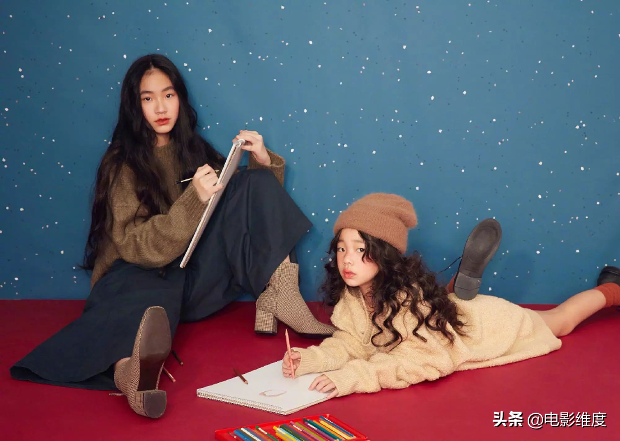 小s二女儿和爸爸同框,小s女儿同框