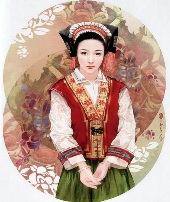 东方画姬---德珍彩绘古典美女画