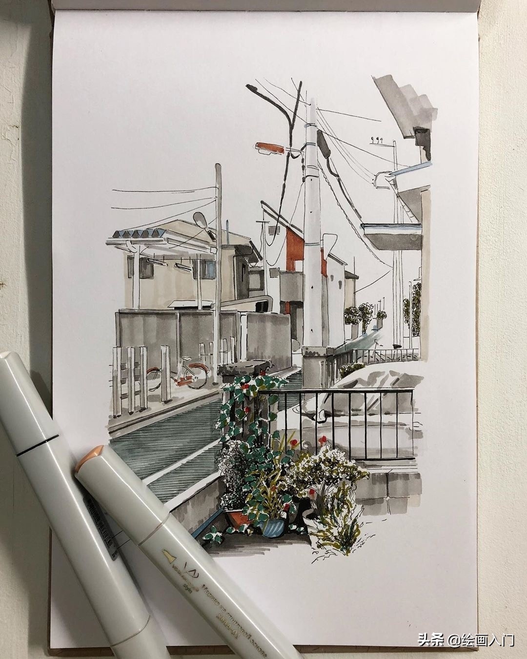 速写马克笔上色好还是水彩上色好,touchmark马克笔速写