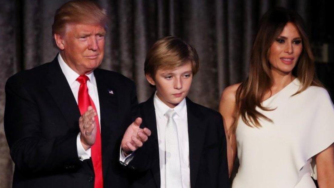 特朗普小儿子身高2米，才15岁已有小肚腩，有钱有颜的人生真任性