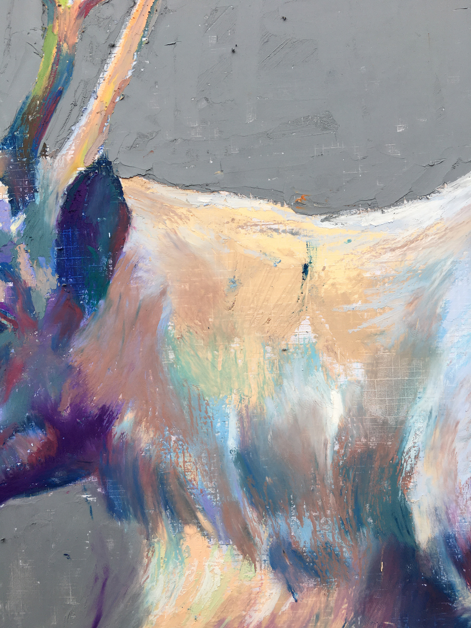 油画棒经典色系绘画雪山,油画棒的神仙画法