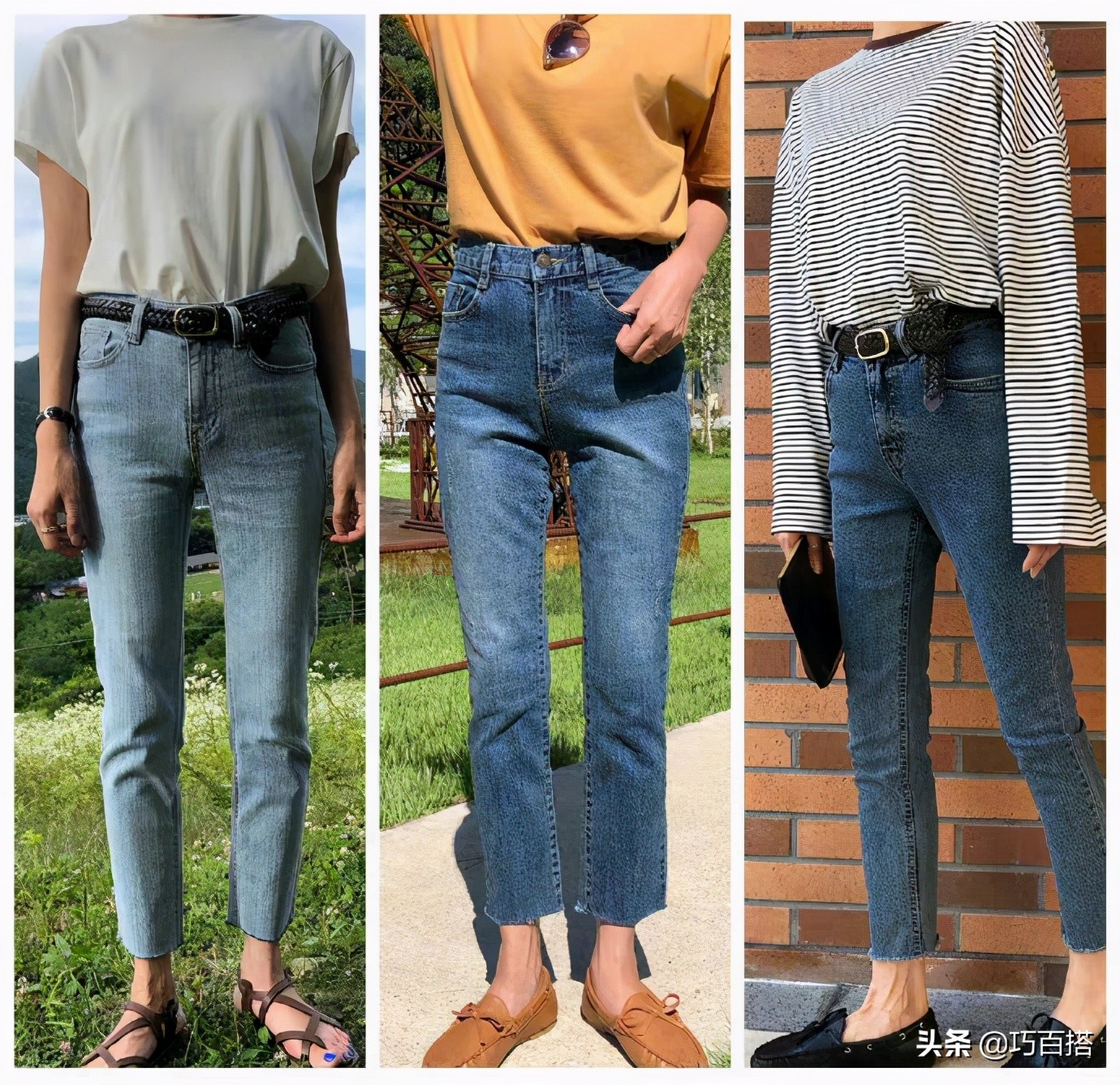 牛仔裤这几套搭配才是精髓,牛仔裤怎么搭配潮流女图片