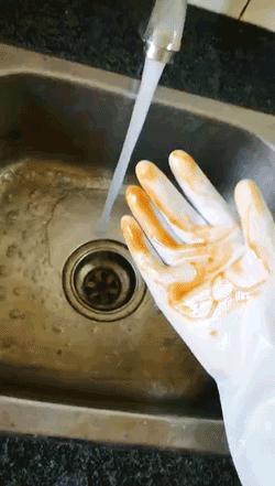 日本加厚家务手套,可重复使用的家务手套