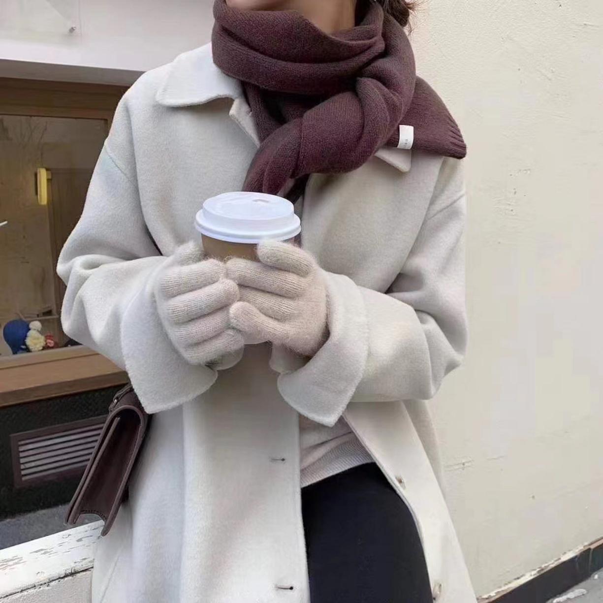 韩系大衣冬高级感搭配,冬季大衣怎么穿搭好看图片