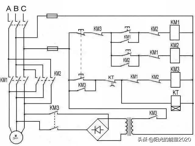 输送带自动控制电气原理图,自动控制电气图讲解