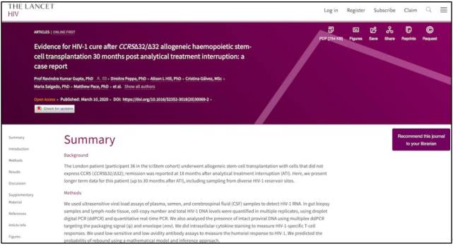 世界上第2例艾滋病治愈被确认，我们真的离攻克艾滋病不远了吗？