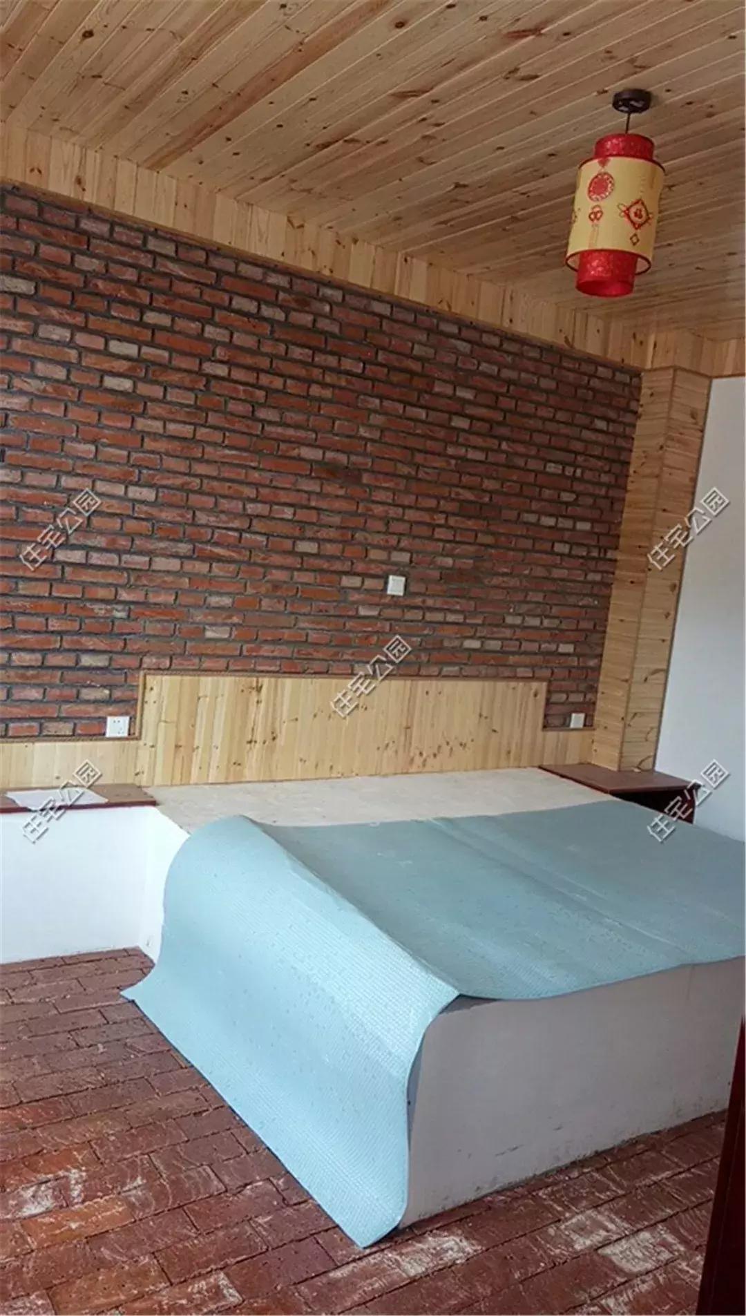 东北农村模块建房大火炕三合院,三合院一层有火炕