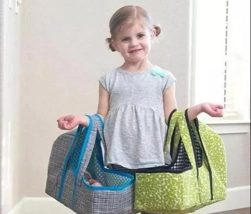 自制收纳小布筐超好看,碎布做有盖子的收纳筐