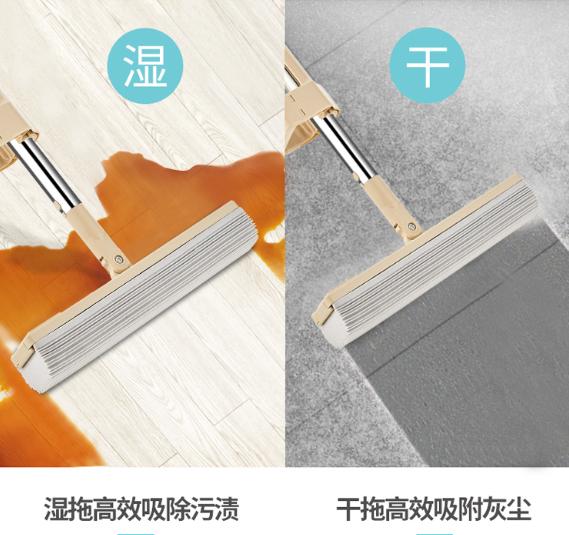 自拧水拖把免手洗懒人拖地神器,自动拧水拖把可拆卸