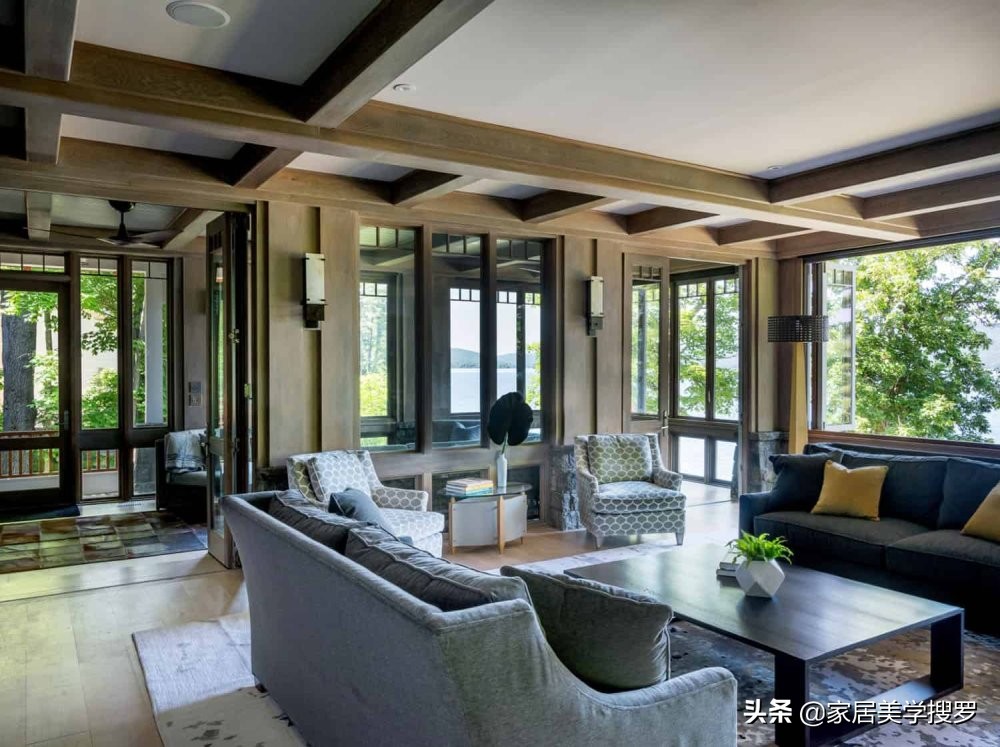 红橡木楼梯别墅,橡木楼梯踏步别墅