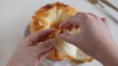 黄油炼乳手撕包,纯奶手撕包制作全过程