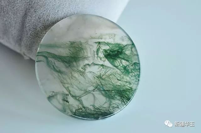 水草玛瑙冰松纹,顶级俏色水草玛瑙