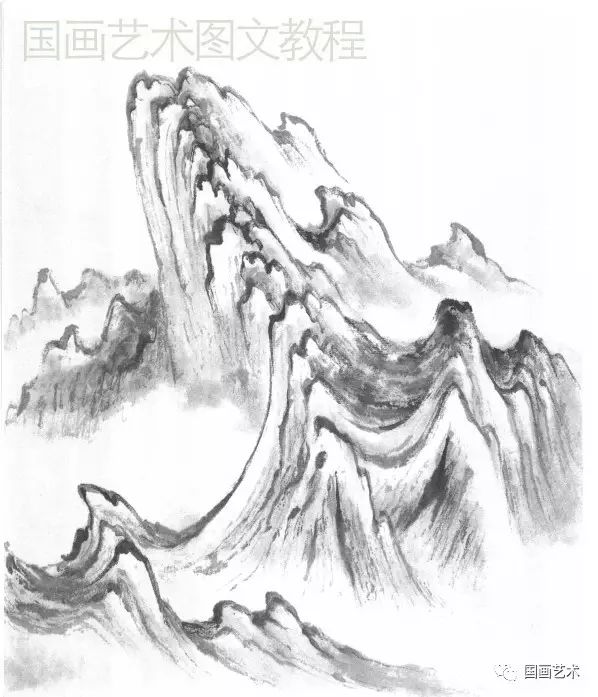 山水画基础技法山石,墨香书画轩山水画技法视频