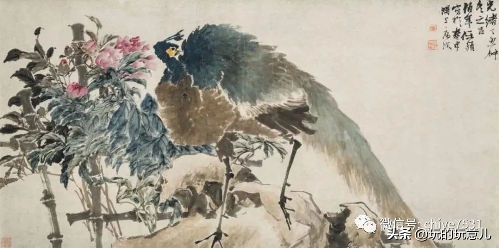 中国画孔雀名作,中国名画孔雀
