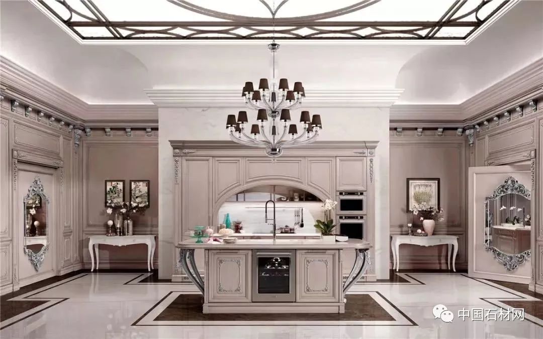大理石设计厨房,厨房大理石极简风格
