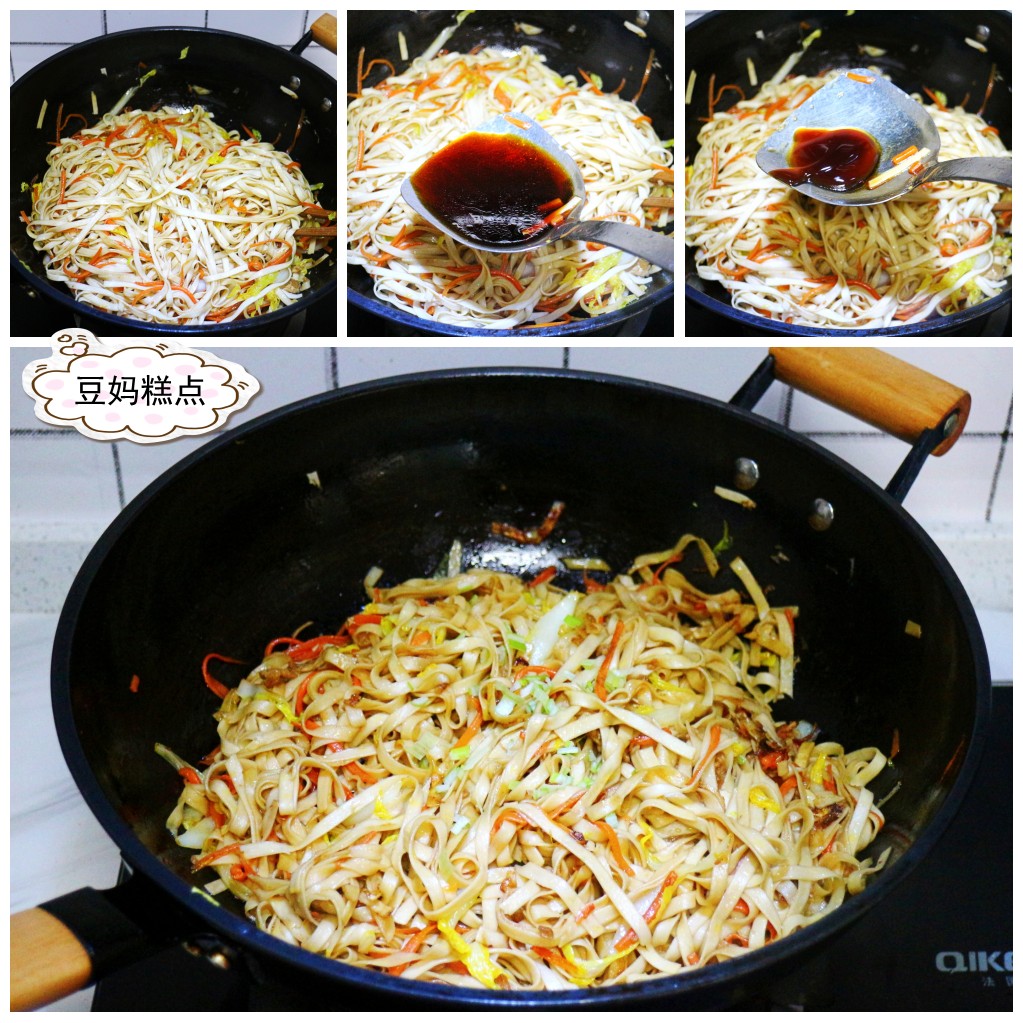 用湿面条不焯水如何做炒面,炒面专用面条不粘不坨