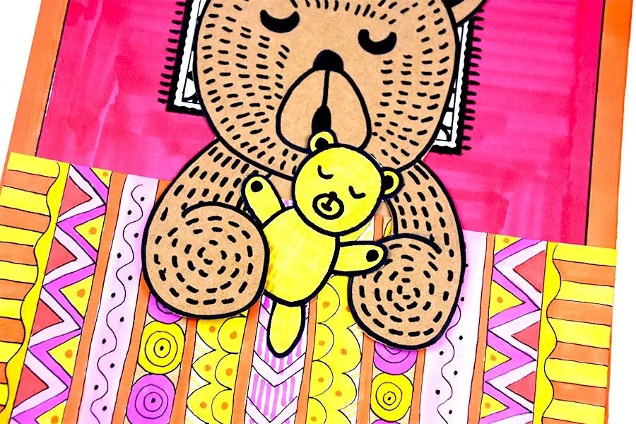 儿童画我有一双巧巧手,花被子儿童画小班