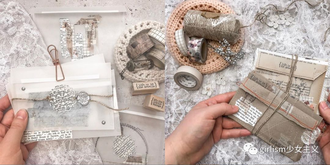 可爱的日系风手帐,简单又可爱的蓝色系手帐