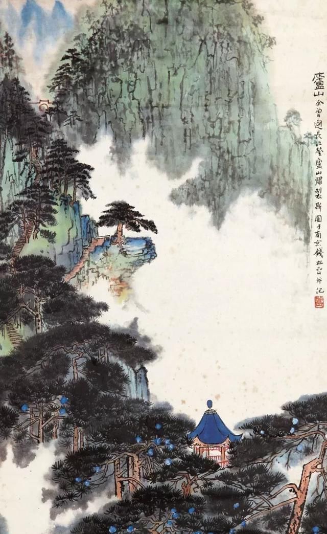 书画家钱松嵒作品价格,钱松喦早期山水画