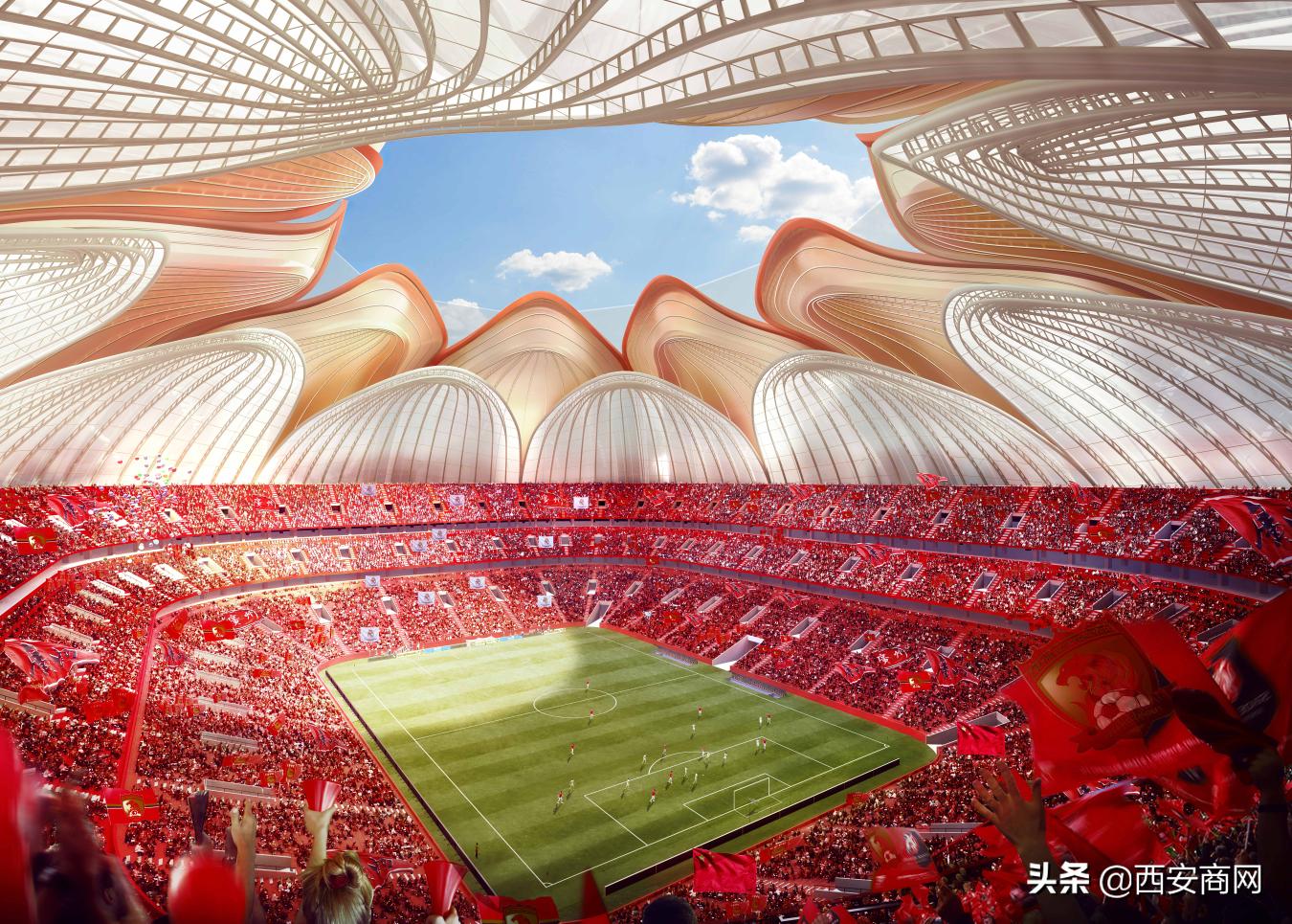 恒大梦中球场建设,恒大主场10万人新球场