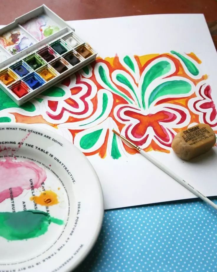 古风背景绘画水彩简单,绘画水彩风景简单