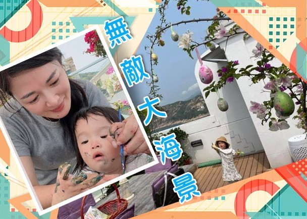 陈少霞晒与老公度假照,陈少霞抱女儿照片