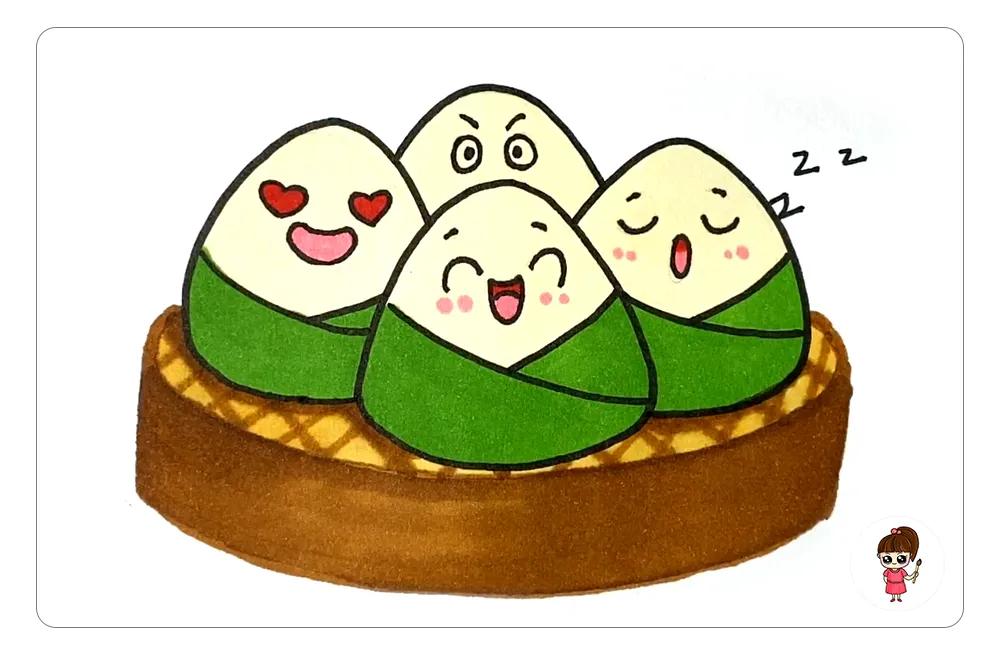 端午节粽子简单又漂亮,我要画端午节的粽子