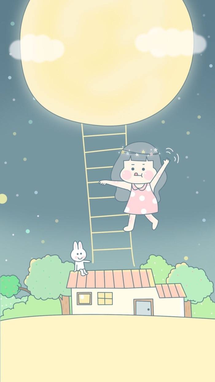 卡通壁纸幸福,插画壁纸爱情壁纸