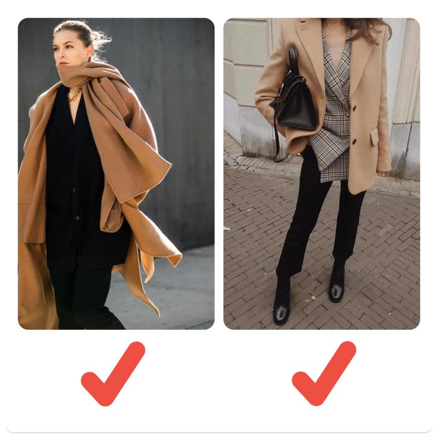 驼色大衣的10种经典穿法,驼色大衣穿搭减龄街拍