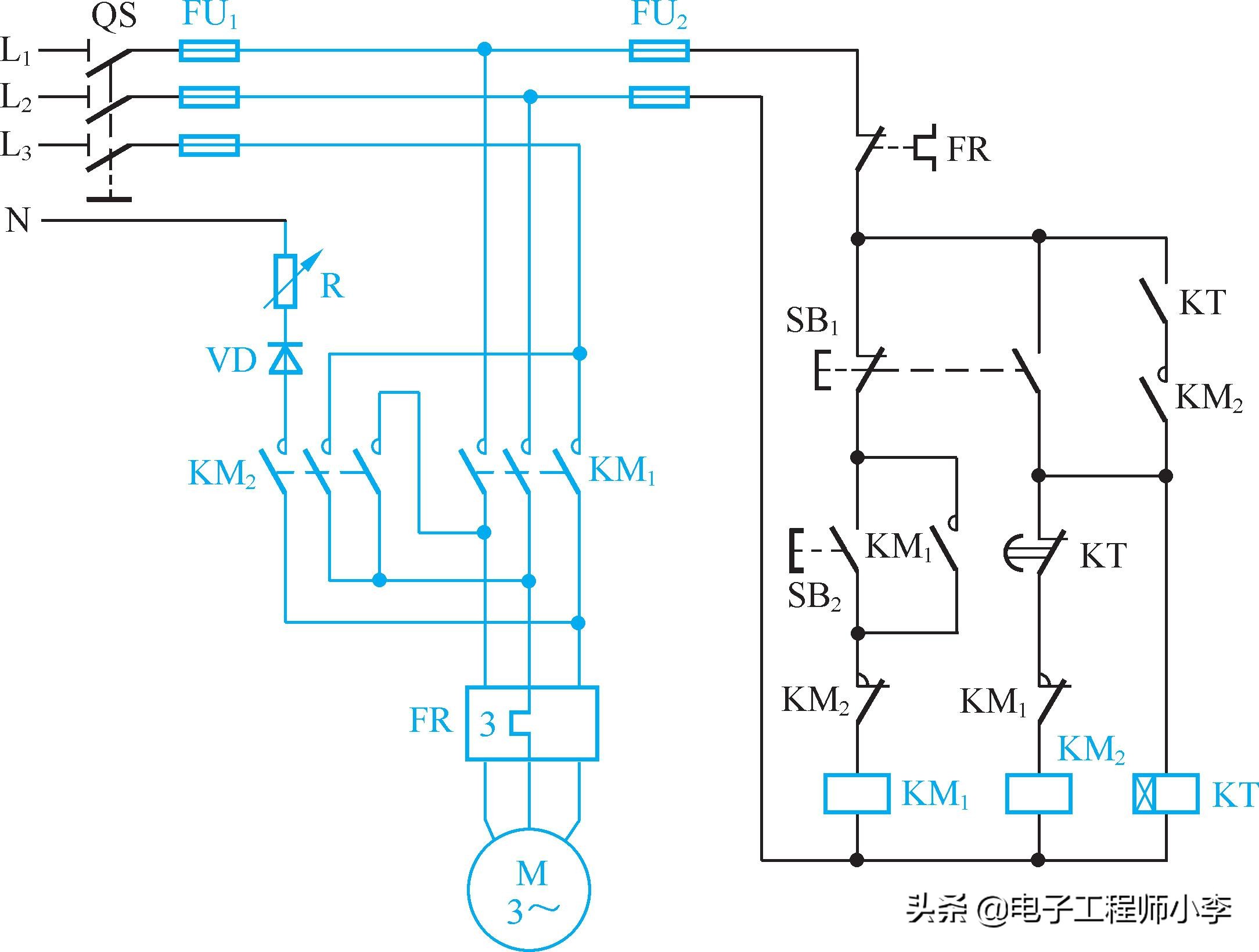 解析纯电动电路,电动机制动控制电路的安装与调试