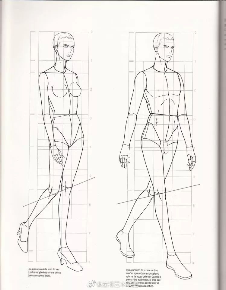 手绘服装画身体,手绘人物服装画法